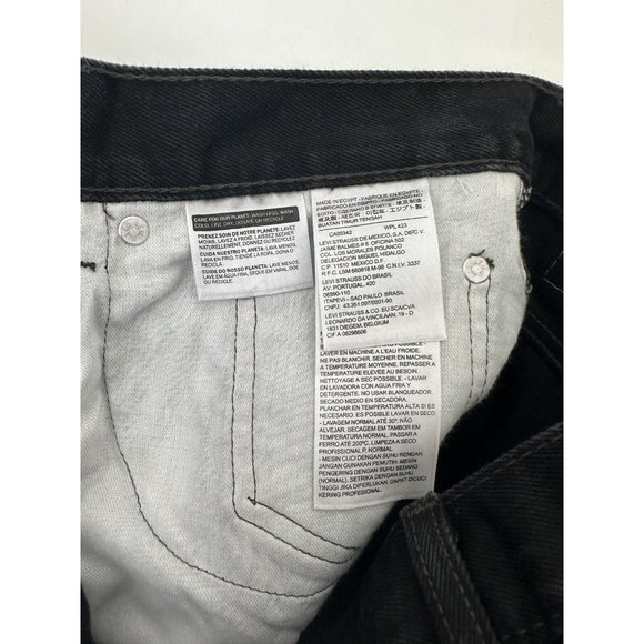 Levis 550 Relaxed Fit Straight Leg Mens Jeans Black Wash Size 42x32 - Picture 6 of 8